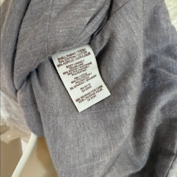 Free People Cream Ruffled Mixed Media  Blazer 8 - Picture 6 of 8